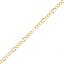Pulsera oro 18k 3x1 brillante de 19 cm